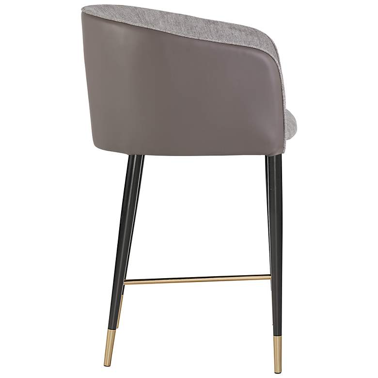 Image 2 Sunpan Asher Counter Stool Flint Gray and Napa Taupe more views
