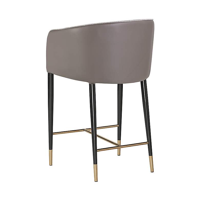 Image 3 Sunpan Asher Counter Stool Flint Gray and Napa Taupe more views