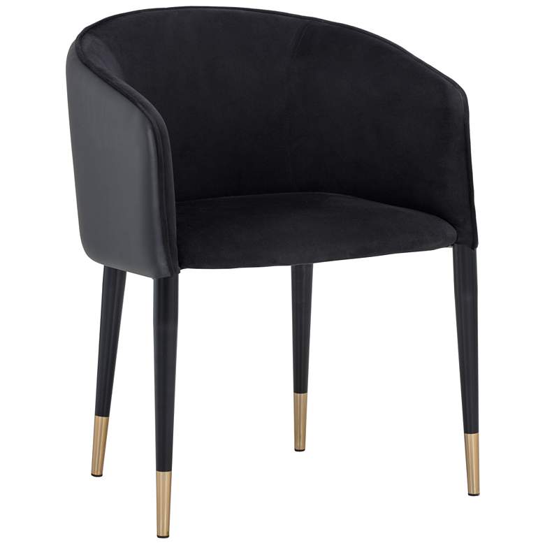Image 2 Sunpan Asher Dining Armchair Abbington Black and Napa Black