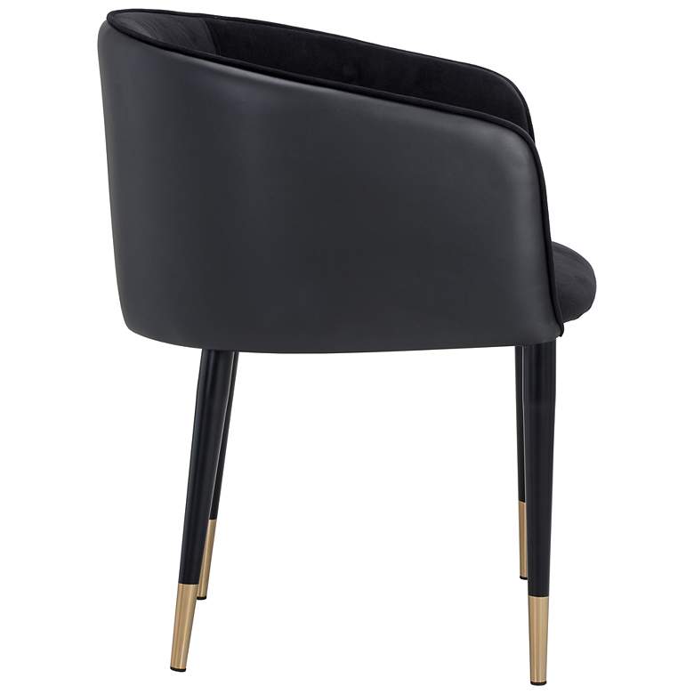 Image 3 Sunpan Asher Dining Armchair Abbington Black and Napa Black more views