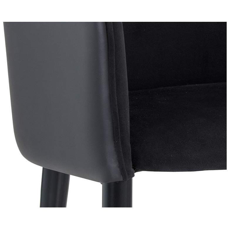 Image 5 Sunpan Asher Dining Armchair Abbington Black and Napa Black more views