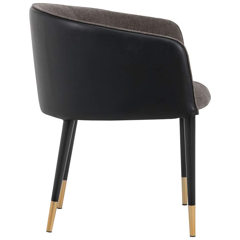 Image 3 Sunpan Asher Dining Armchair Sparrow Gray and Napa Black more views