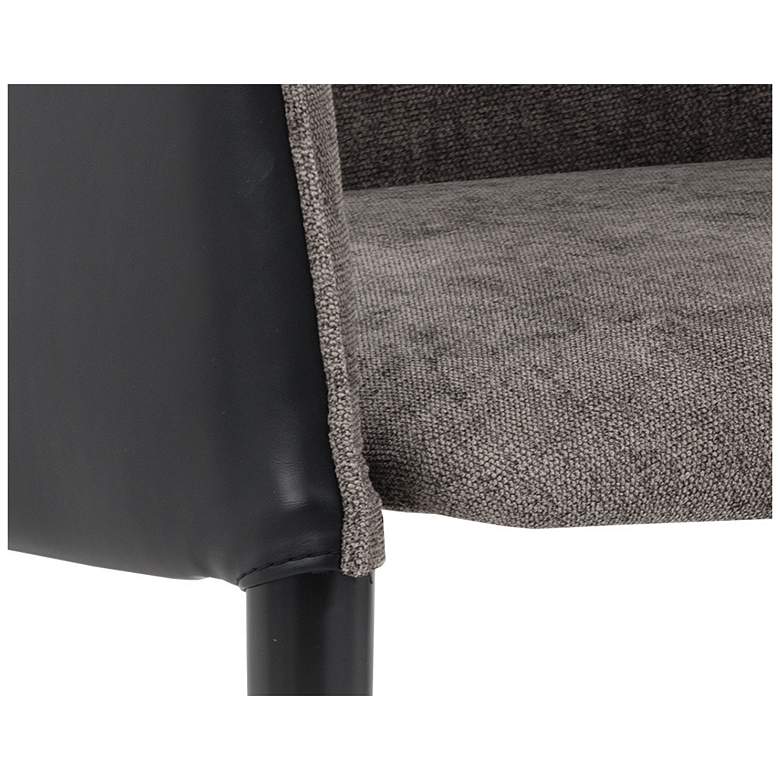 Image 6 Sunpan Asher Dining Armchair Sparrow Gray and Napa Black more views