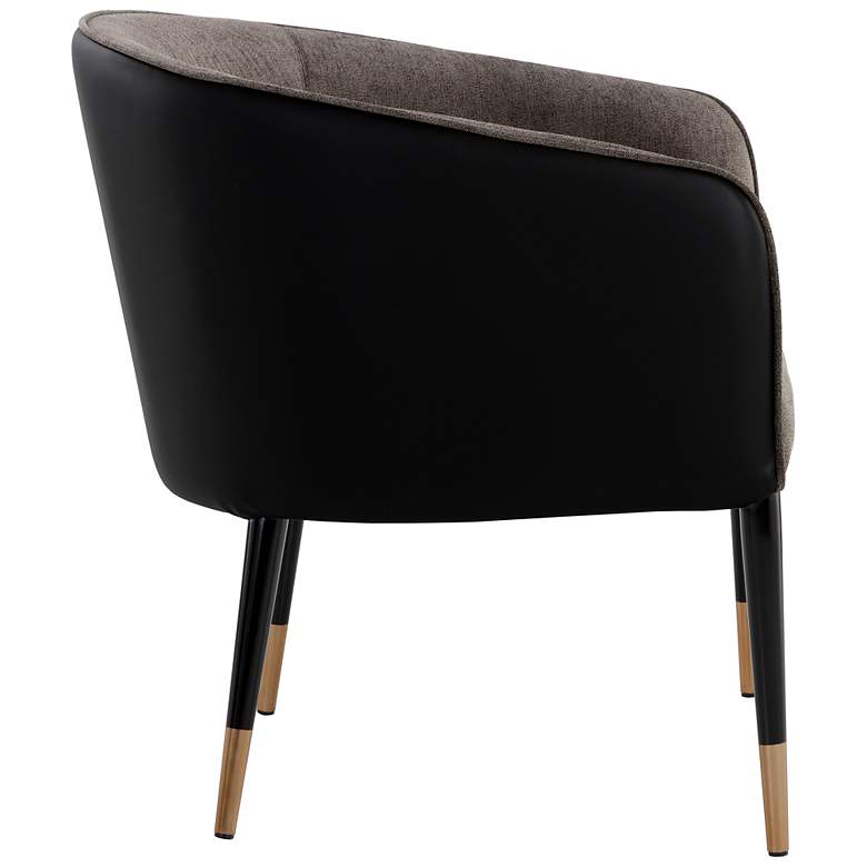 Image 3 Sunpan Asher Lounge Chair Sparrow Gray and Napa Black more views