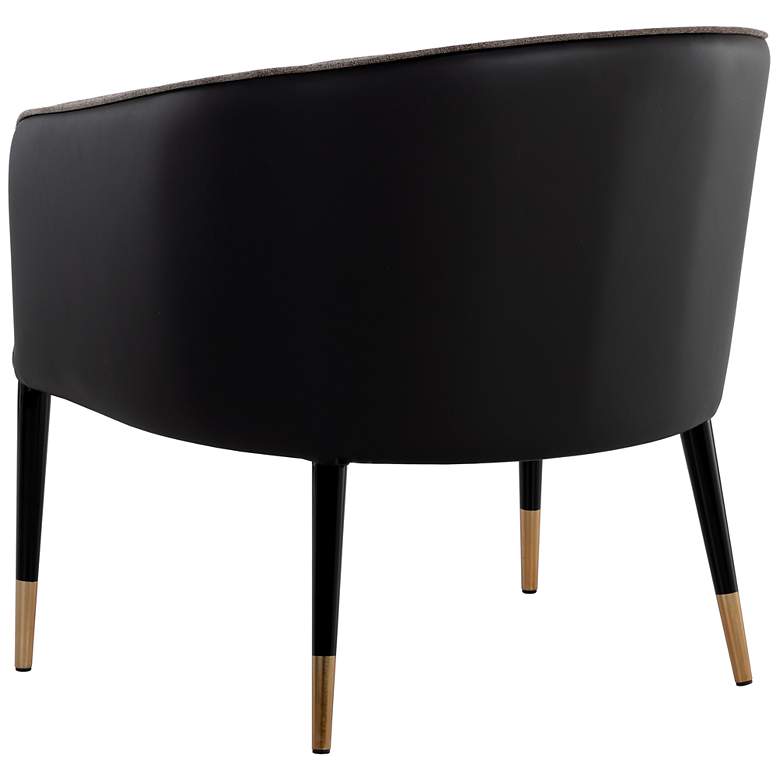 Image 4 Sunpan Asher Lounge Chair Sparrow Gray and Napa Black more views