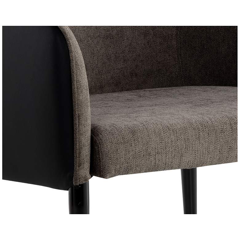 Image 5 Sunpan Asher Lounge Chair Sparrow Gray and Napa Black more views