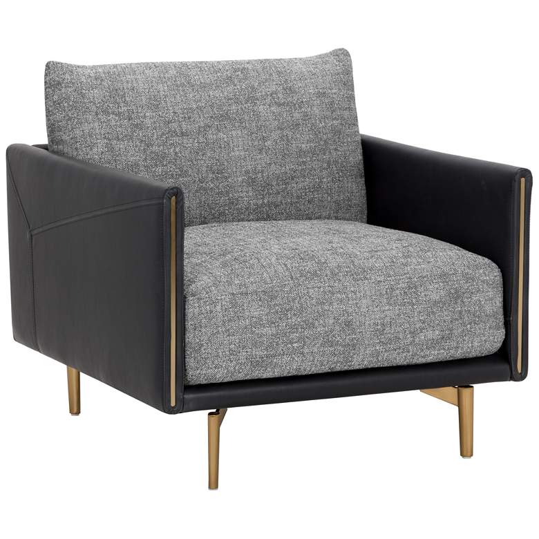 Image 2 Sunpan Ashi Armchair Nash Zebra and Coal Black