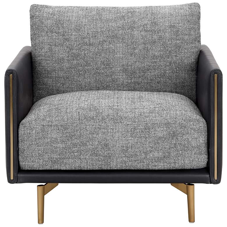 Image 3 Sunpan Ashi Armchair Nash Zebra and Coal Black more views