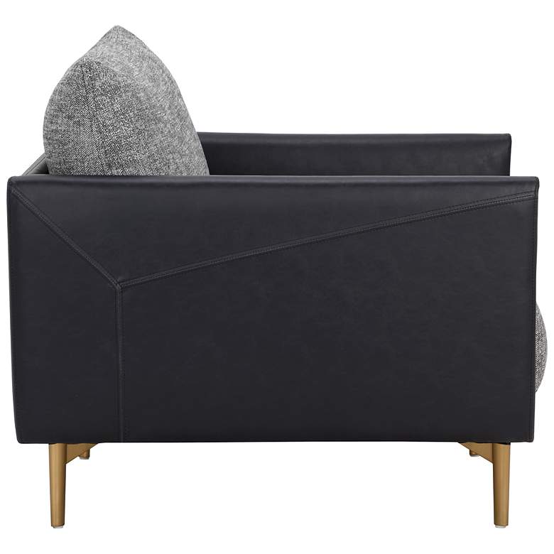 Image 4 Sunpan Ashi Armchair Nash Zebra and Coal Black more views