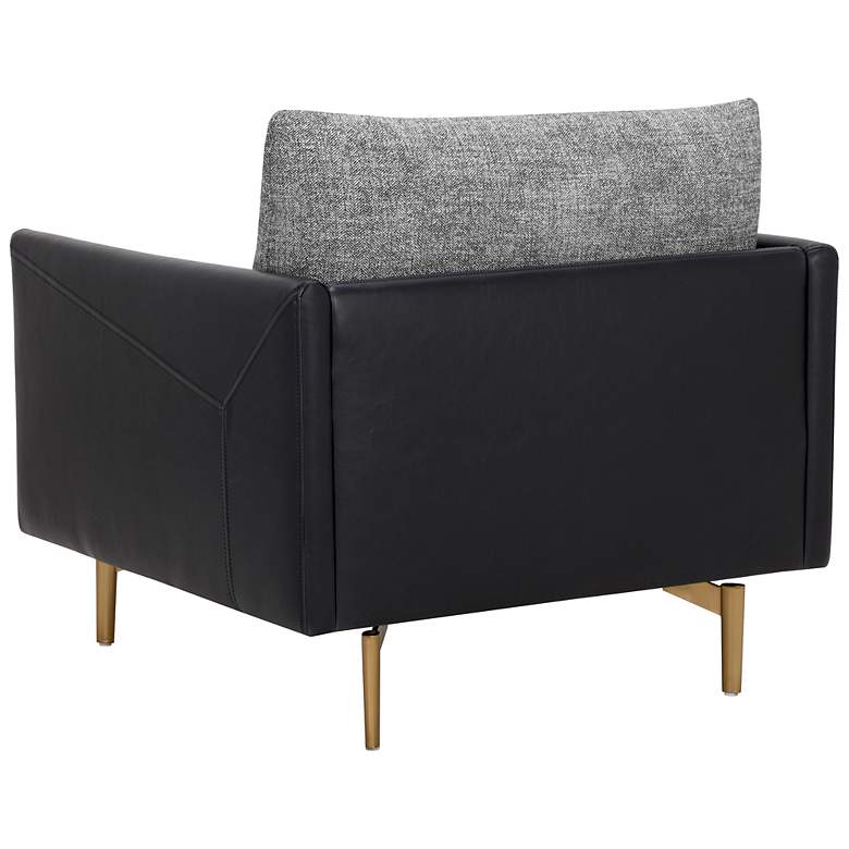 Image 5 Sunpan Ashi Armchair Nash Zebra and Coal Black more views