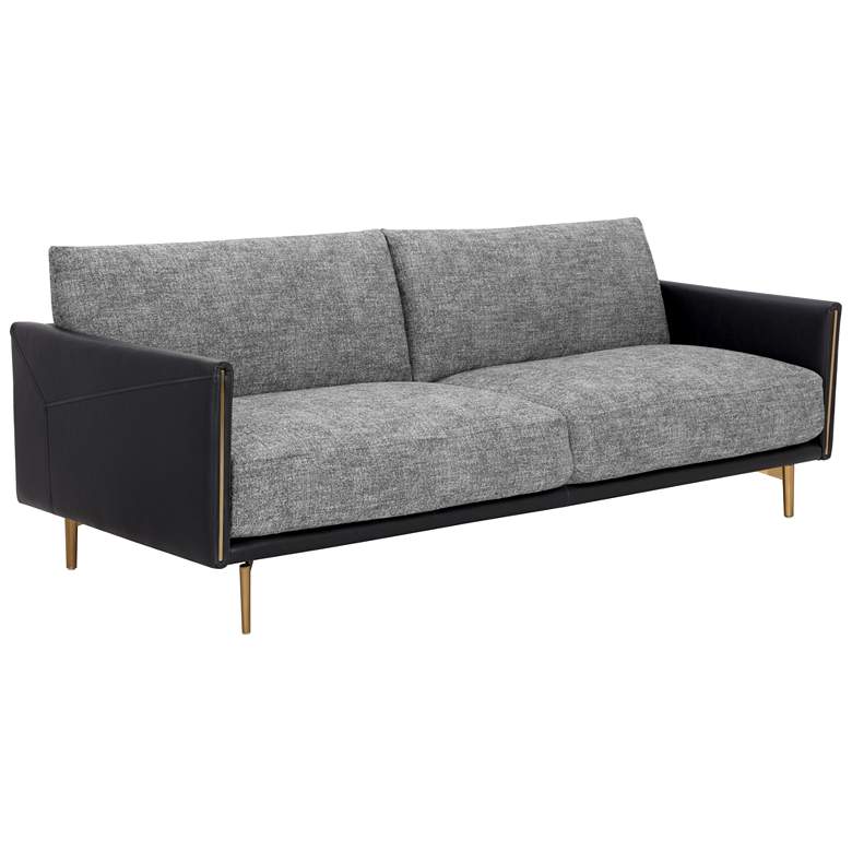 Image 1 Sunpan Ashi Sofa Nash Zebra and Coal Black