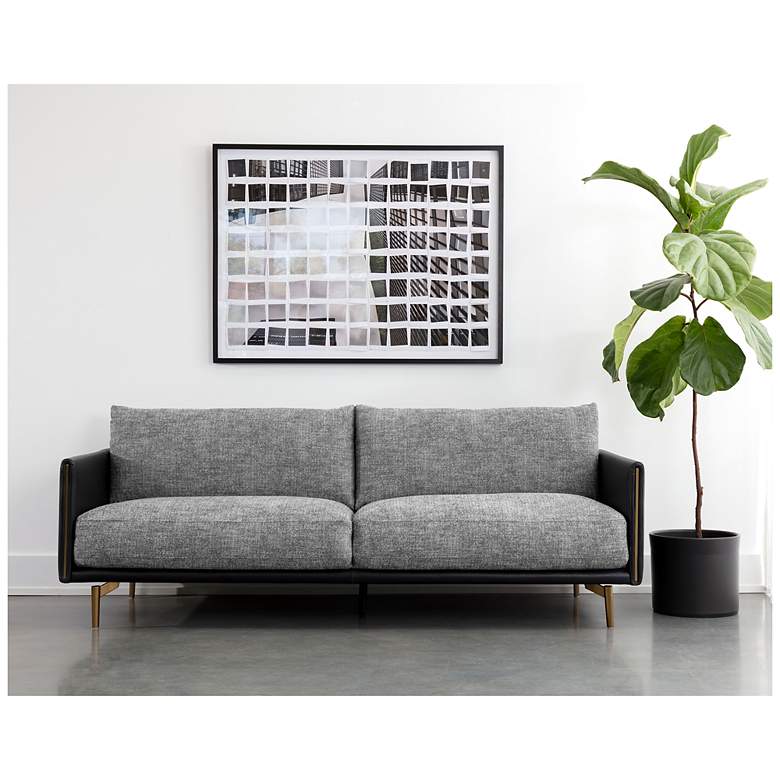 Image 7 Sunpan Ashi Sofa Nash Zebra and Coal Black more views