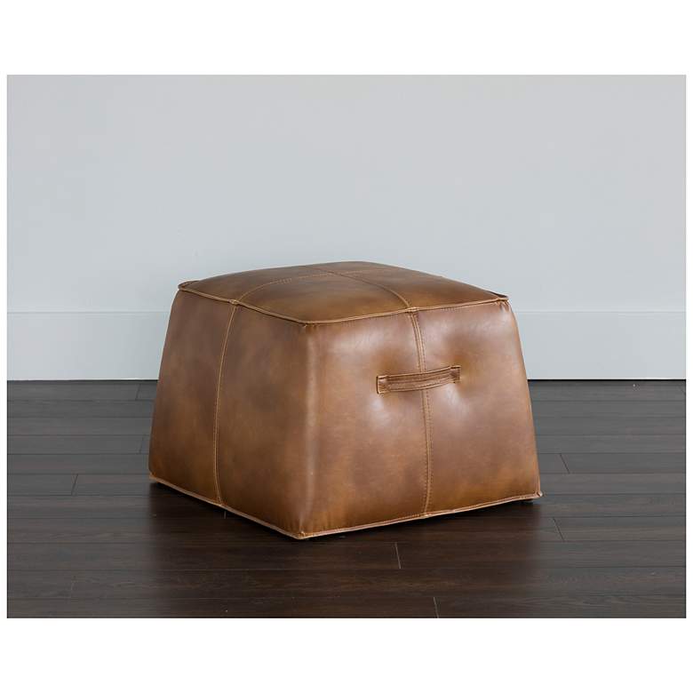 Image 4 Sunpan Aspen Ottoman Tobacco Tan more views
