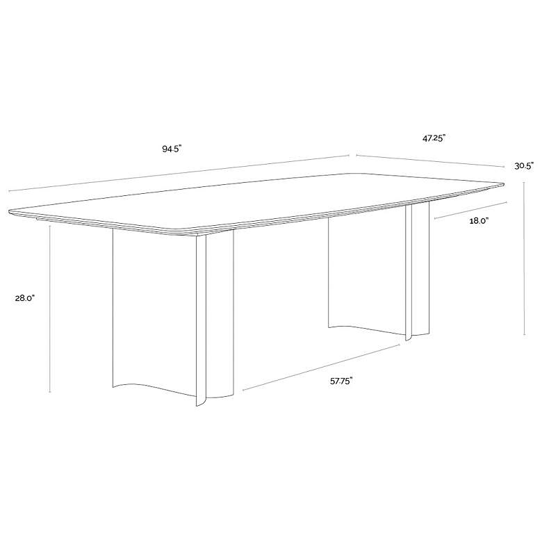 Image 5 Sunpan Astara Dining Table 94.5" more views