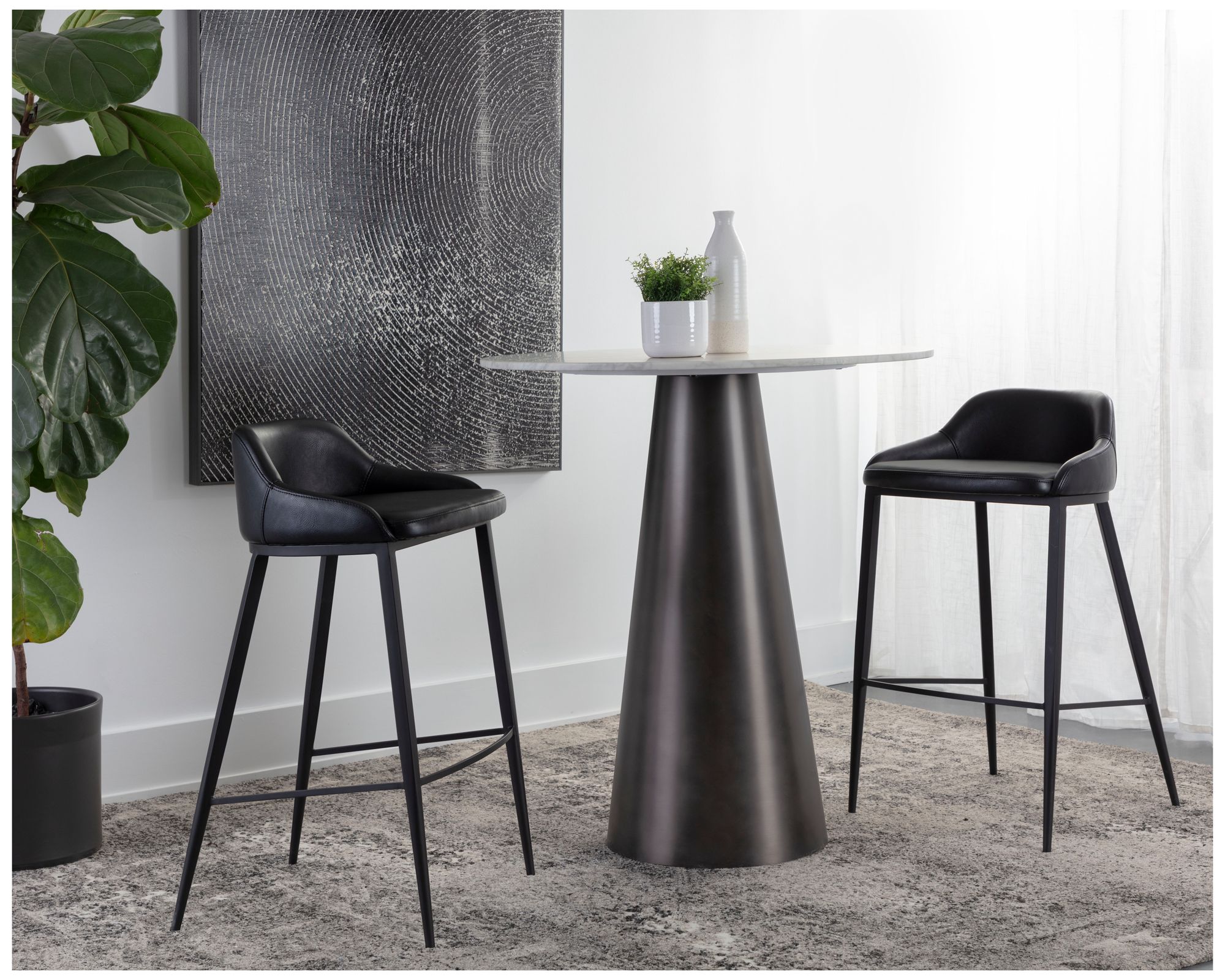 Image 5 Sunpan Astra Barstool Nightfall Black more views