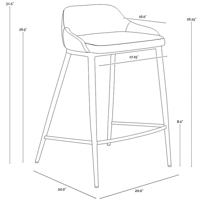 Image 5 Sunpan Astra Counter Stool Nightfall Black more views
