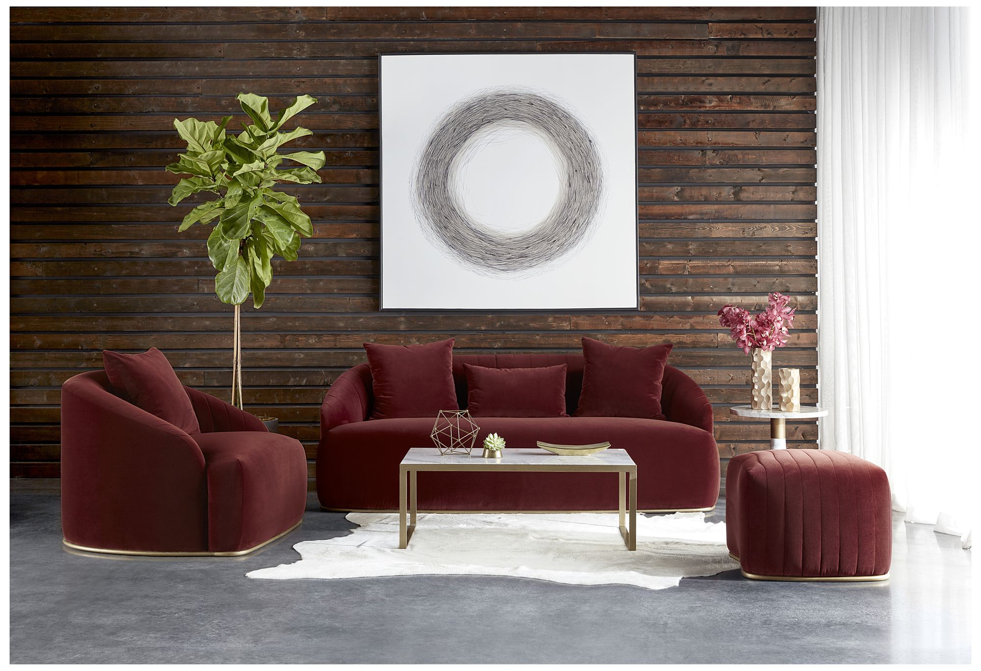 Sunpan Astrid Armchair Merlot