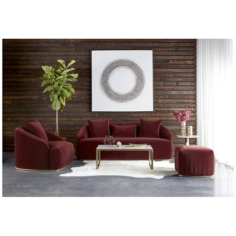 Image 5 Sunpan Astrid Sofa Merlot more views