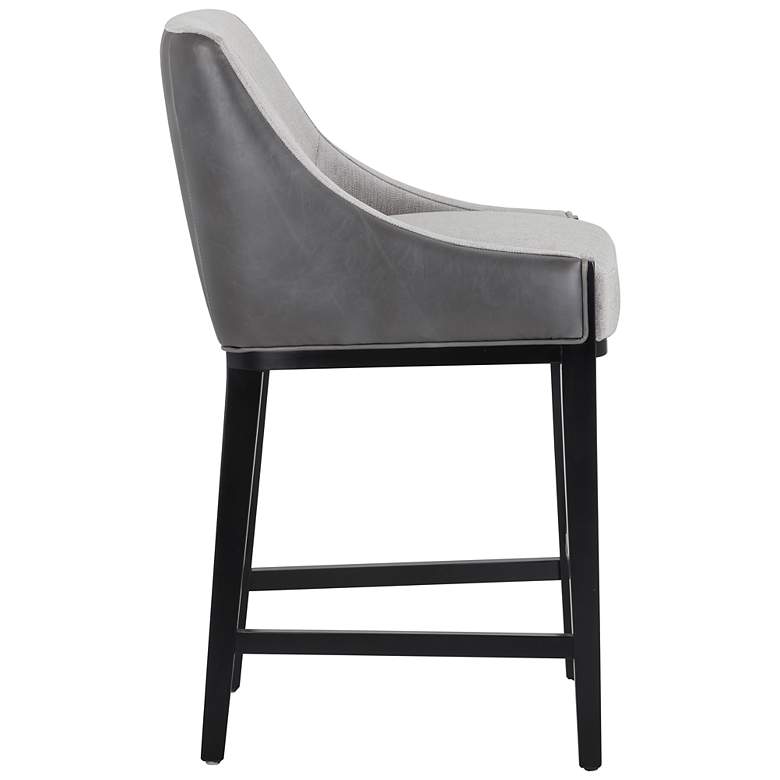 Image 2 Sunpan Aurora Counter Stool Polo Club Stone and Overcast Gray more views