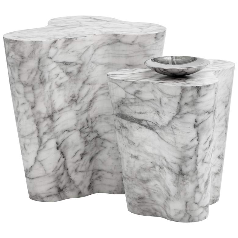 Image 7 Sunpan Ava End Table Small Marble Look more views