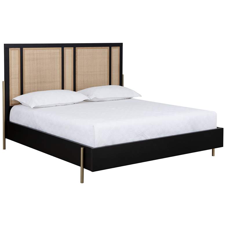 Image 1 Sunpan Avida Bed King Gold Black and natural