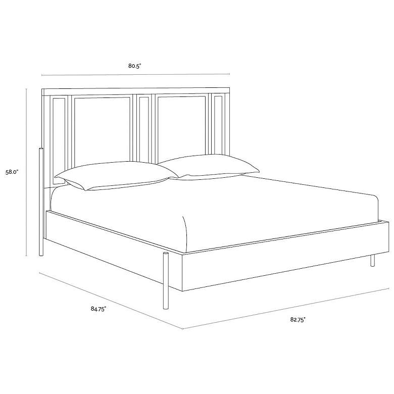 Image 5 Sunpan Avida Bed King Gold Black and natural more views