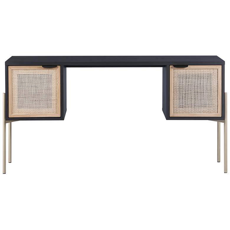 Image 2 Sunpan Avida Desk Gold Black and natural more views