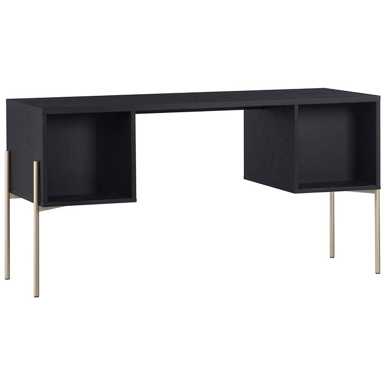 Image 3 Sunpan Avida Desk Gold Black and natural more views