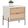 Sunpan Avida Nightstand Champagne Gold Cream and natural
