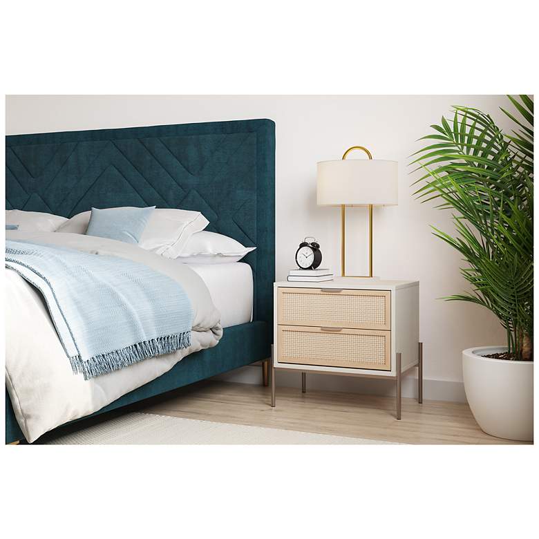 Image 5 Sunpan Avida Nightstand Champagne Gold Cream and natural more views