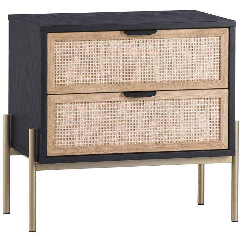 Image 1 Sunpan Avida Nightstand Gold Black and natural