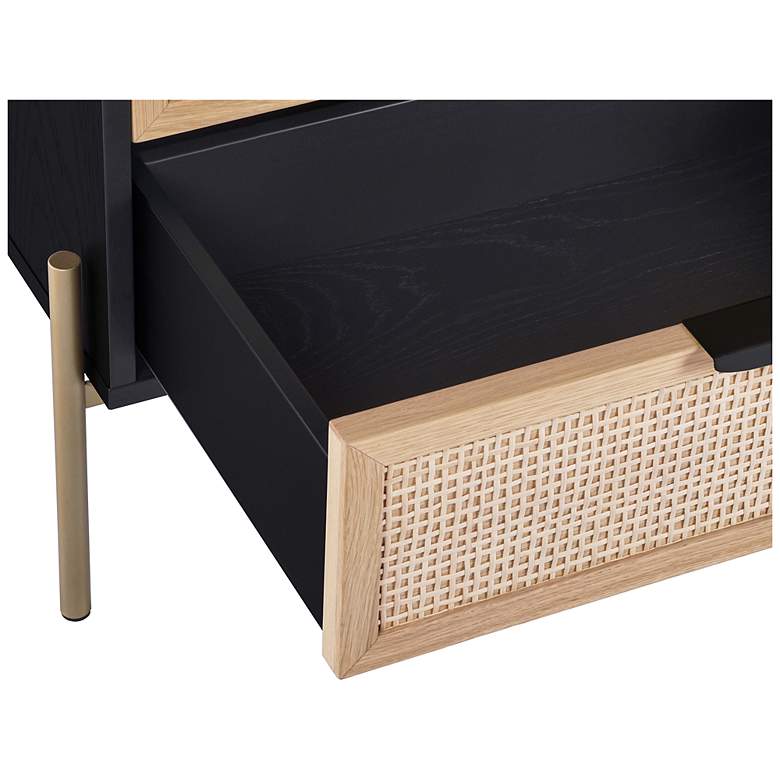 Image 4 Sunpan Avida Nightstand Gold Black and natural more views