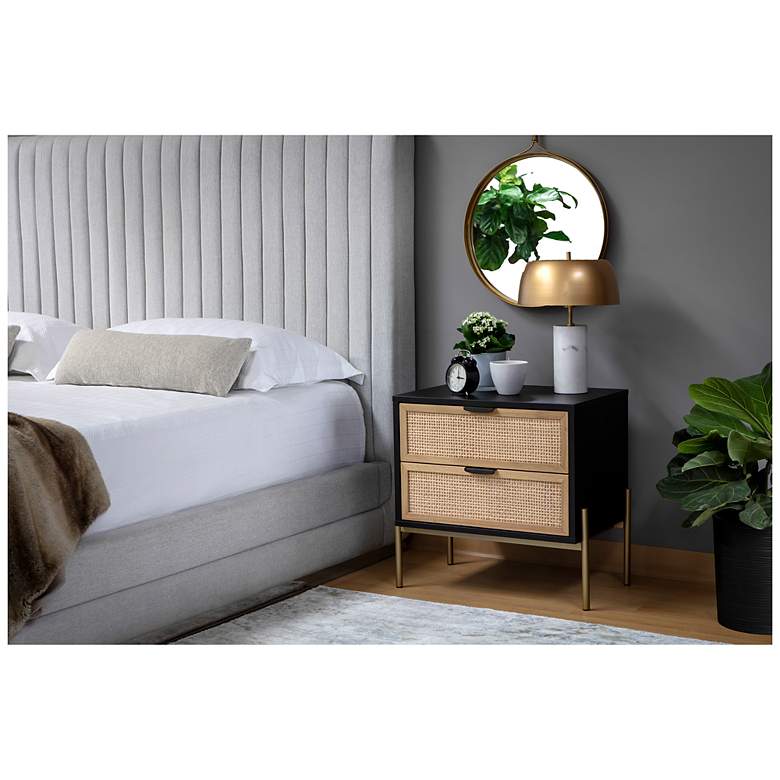 Image 6 Sunpan Avida Nightstand Gold Black and natural more views