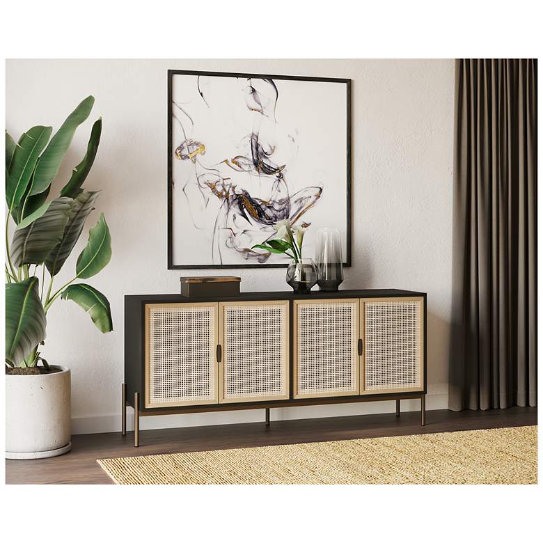 Image 5 Sunpan Avida Sideboard Large Gold Black and natural more views
