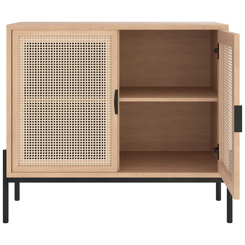 Image 3 Sunpan Avida Sideboard Small Black Rustic Oak and natural more views