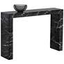 1_Sunpan Axle Console Table Marble Look Black