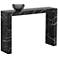 Sunpan Axle Console Table Marble Look Black
