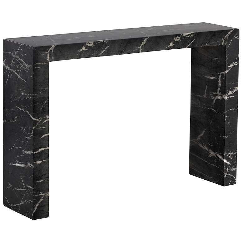 Image 2 Sunpan Axle Console Table Marble Look Black more views