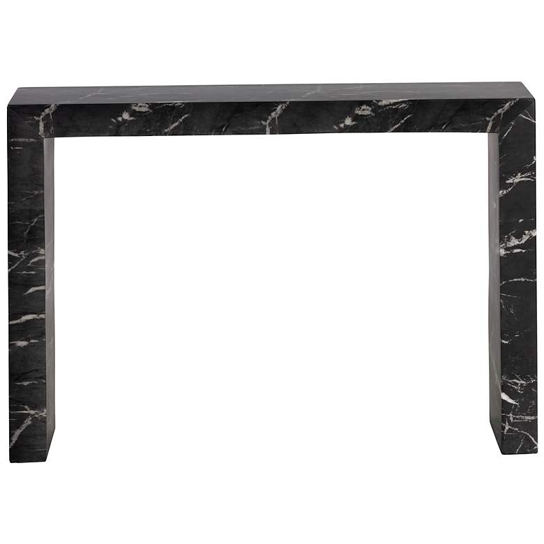 Image 3 Sunpan Axle Console Table Marble Look Black more views