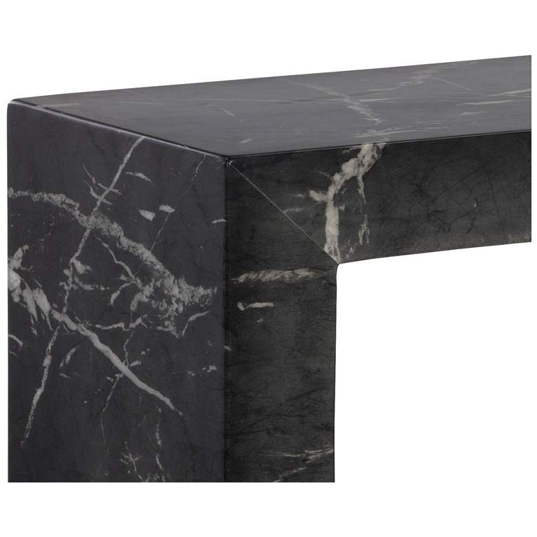Image 5 Sunpan Axle Console Table Marble Look Black more views
