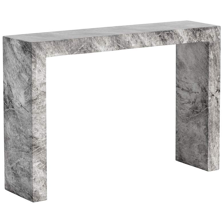 Image 2 Sunpan Axle Console Table Marble Look Gray more views