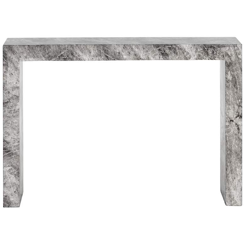 Image 3 Sunpan Axle Console Table Marble Look Gray more views