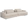 1_Sunpan Baela 145" Wide Danny Cream Fabric Modern Sofa