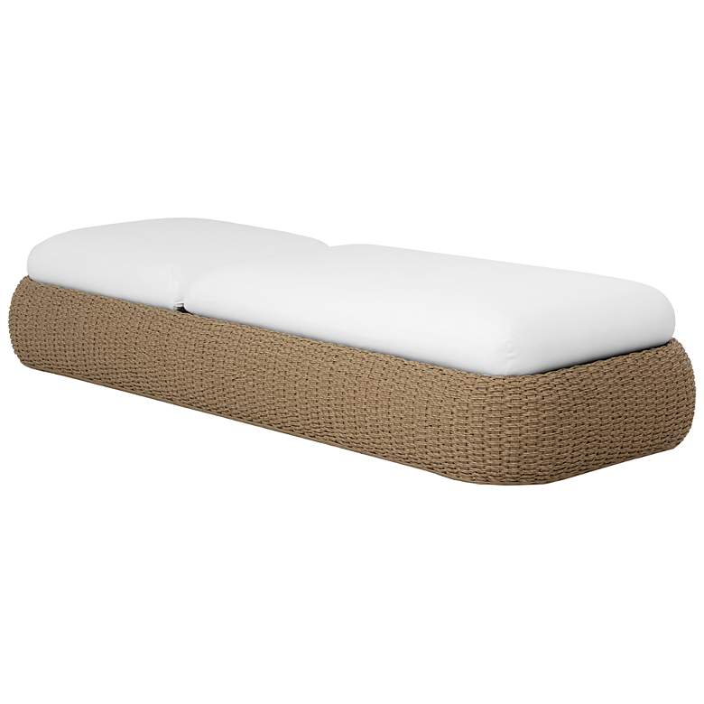 Image 2 Sunpan Barcelona Lounger Natural Stinson White more views