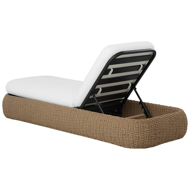 Image 6 Sunpan Barcelona Lounger Natural Stinson White more views