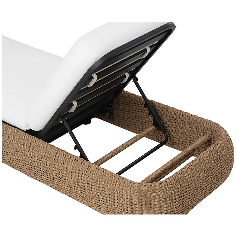Image 7 Sunpan Barcelona Lounger Natural Stinson White more views