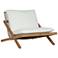 Sunpan Bari Lounge Chair Natural Stinson White