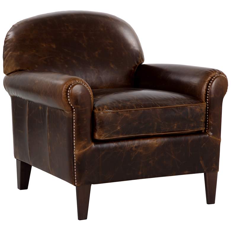 Image 1 Sunpan Bastoni Lounge Chair Chocolate Leather