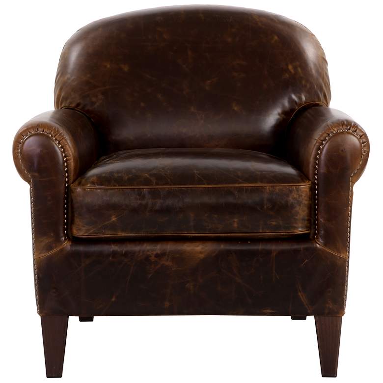 Image 2 Sunpan Bastoni Lounge Chair Chocolate Leather more views