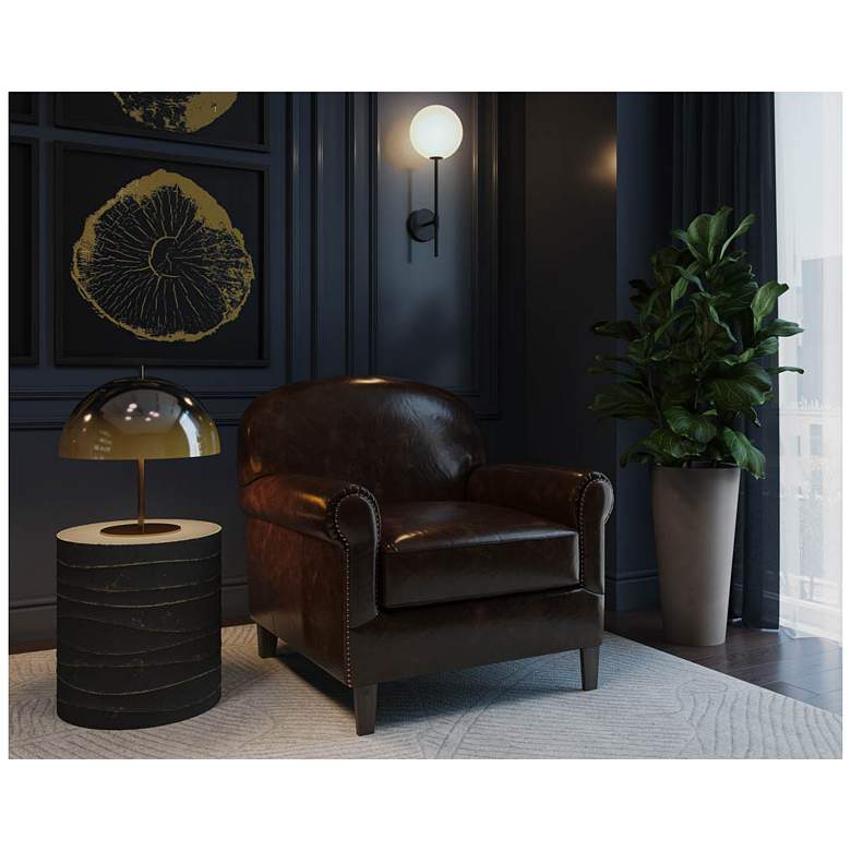 Image 5 Sunpan Bastoni Lounge Chair Chocolate Leather more views